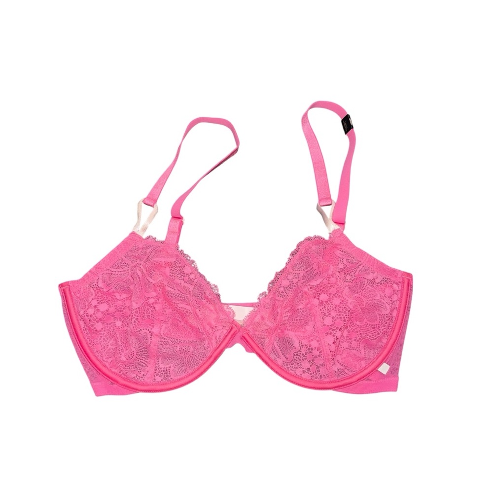Victoria's Secret Vibrant Pink Lace Bra